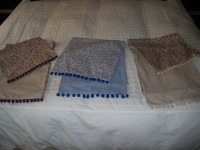 Fulares de dos telas combinadas rematados por madroños. 100% algodón ¡¡¡OFERTA!!!